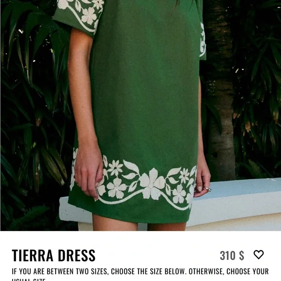 Sézane Tierra Dress – blue with ecru embroidery, size 4 - Picture 4 of 4